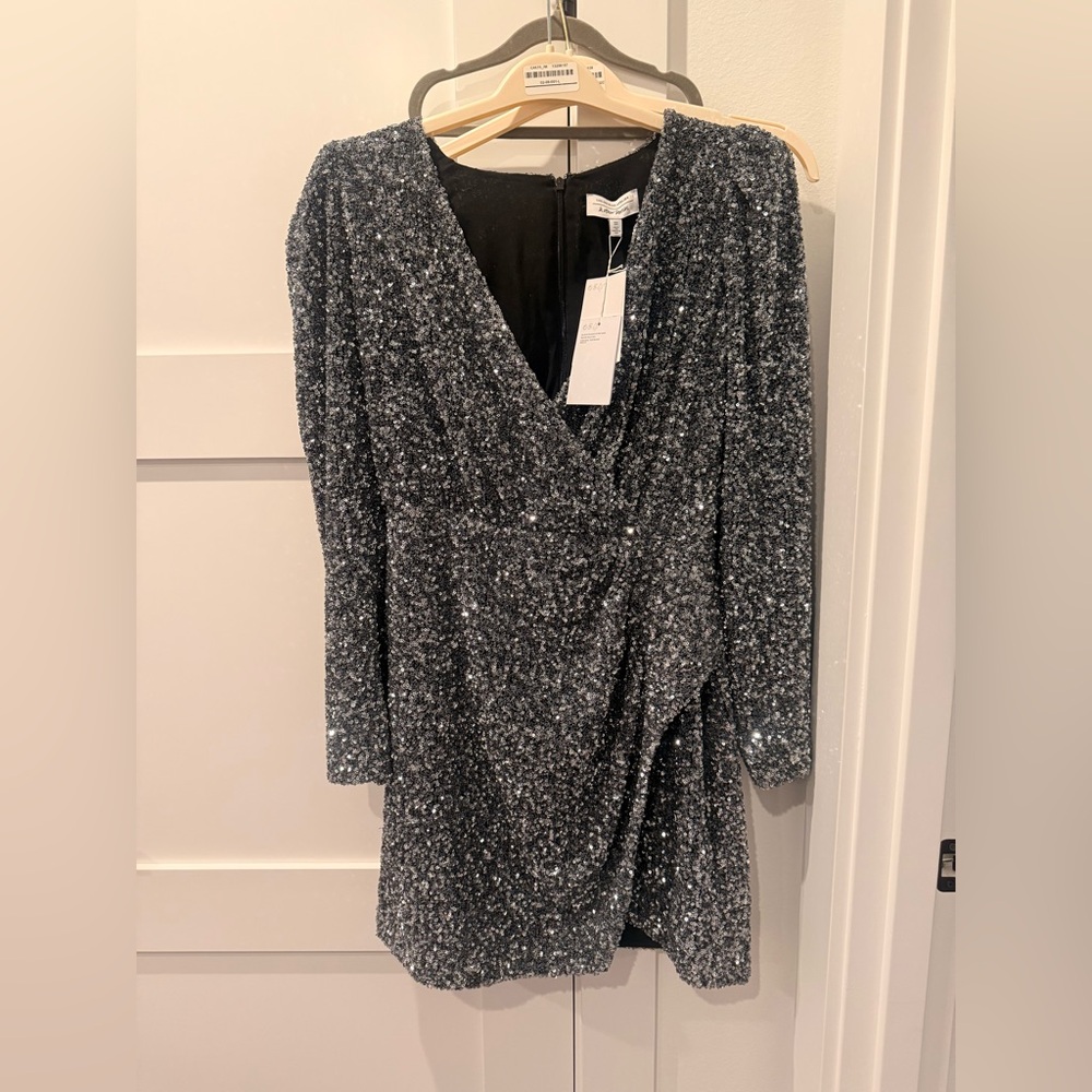 & Other Stories Sparkling Silver Dress
